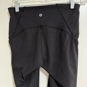 Lululemon Jet Black High-Waist Leggings with Mesh Side